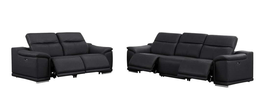 2679 - Genuine Leather Reclining Set (Sofa And Loveseat With 4 Power Recliners)