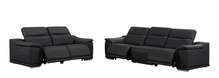 2679 - Genuine Leather Reclining Set (Sofa And Loveseat With 4 Power Recliners)