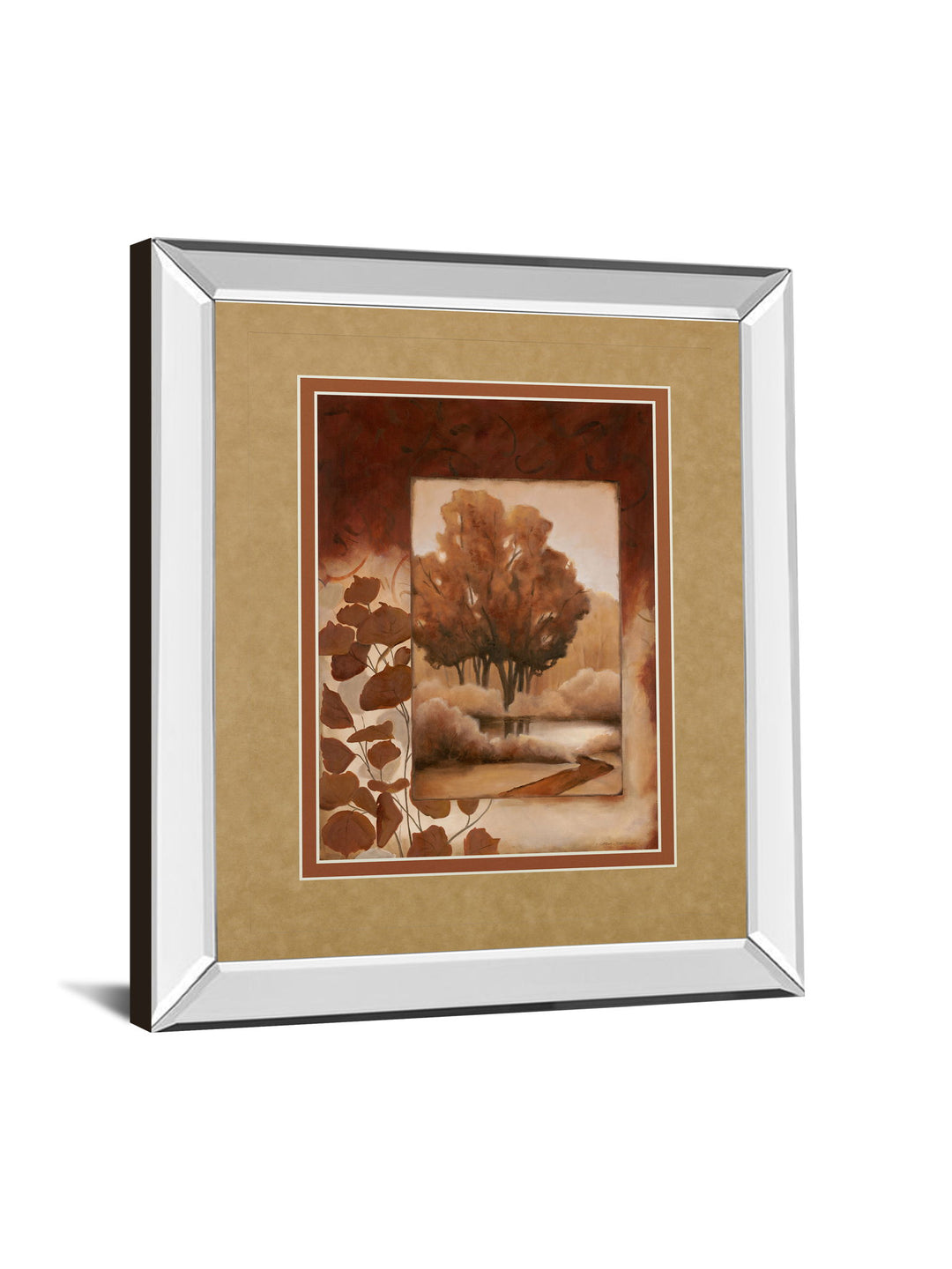 Mirrored Frame Fall Vignette I By Carol Robinson - Light Brown