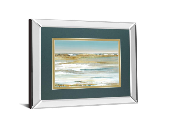 Blue Horizon By Valeria Mravyan - Mirror Framed Print Wall Art - Blue