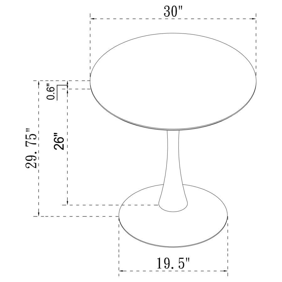 Arkell - Round Faux Marble Top Dining Table