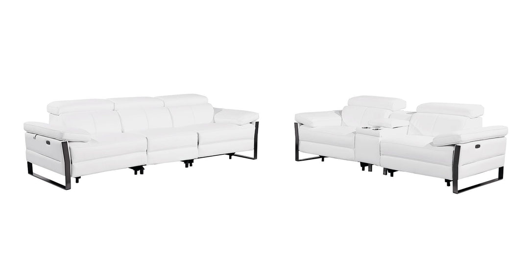 1246 - Modular Power Triple Reclining Sofa And Console Loveseat Set With Power Headrests