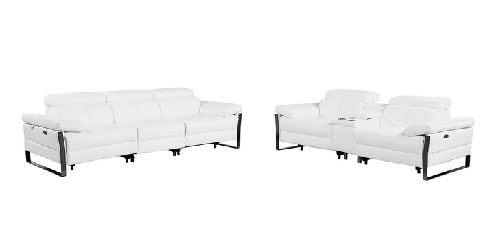 1246 - Modular Power Triple Reclining Sofa And Console Loveseat Set With Power Headrests