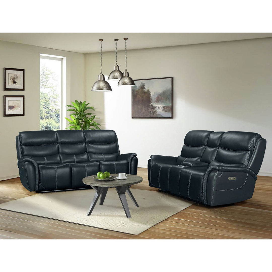 Aruba - 2 Piece Living Room Set (Sofa &amp; Loveseat) - Pebble Navy