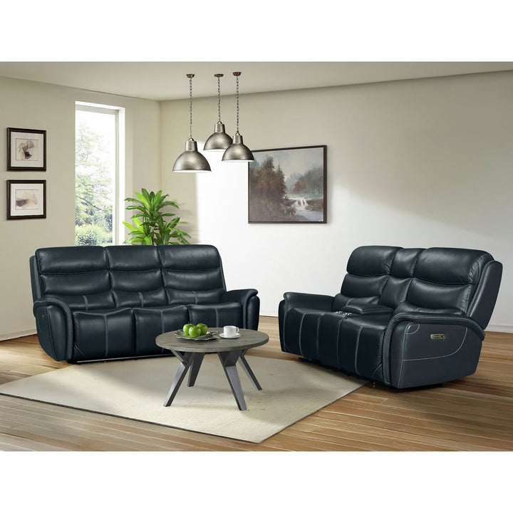Aruba - 2 Piece Living Room Set (Sofa &amp; Loveseat) - Pebble Navy