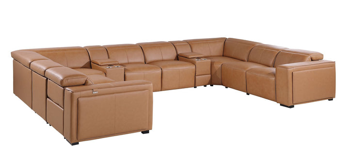 1224 - 10-Piece U-Shaped Sectional Sofa In With 4 Power Recliners &amp; Power Headrests