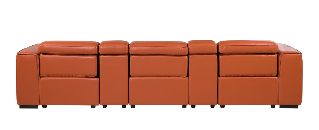 1224 - 5-Piece Modular Power Reclining Sofa In With 3 Power Recliners &amp; Power Headrests
