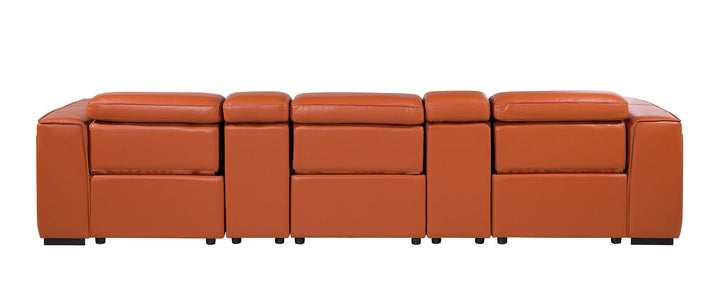 1224 - 5-Piece Modular Power Reclining Sofa In With 3 Power Recliners &amp; Power Headrests