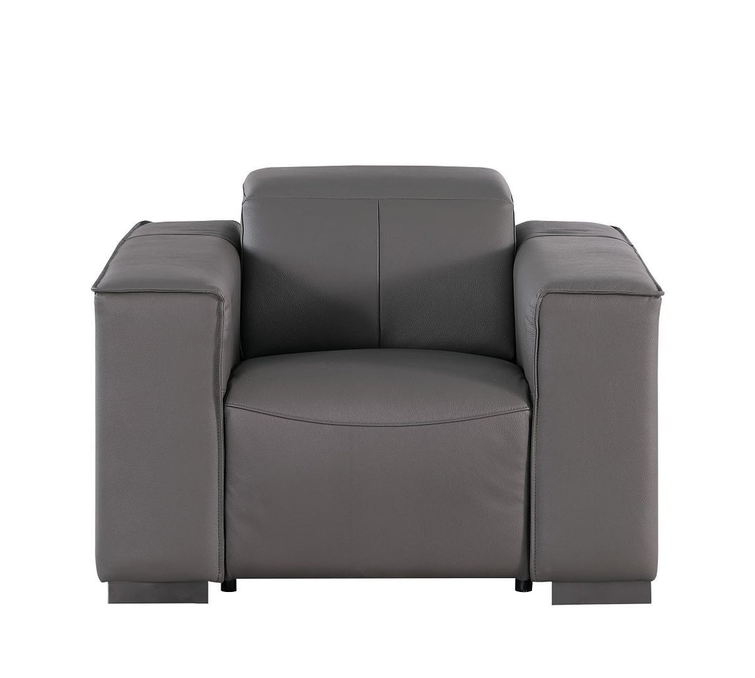 1208 - Leather Power Reclining Chair With Power Headrest