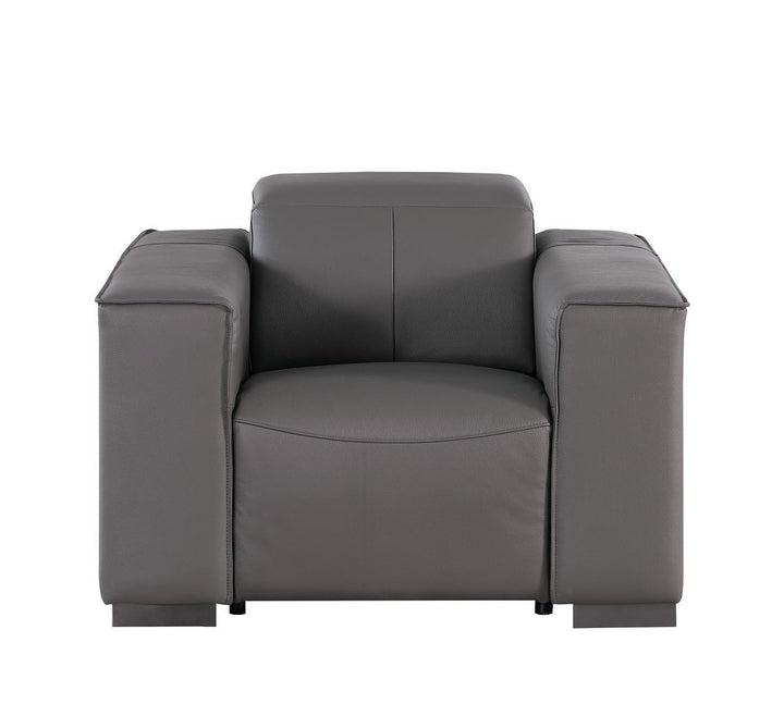 1208 - Leather Power Reclining Chair With Power Headrest