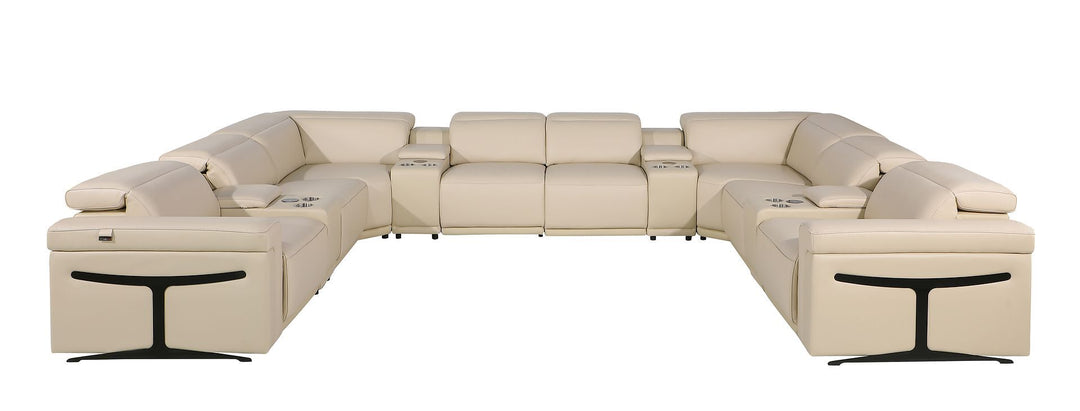 1126 - 12-Piece U-Shaped Sectional Sofa In With 4 Power Recliners &amp; Power Headrests