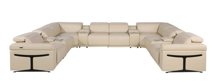 1126 - 12-Piece U-Shaped Sectional Sofa In With 4 Power Recliners &amp; Power Headrests