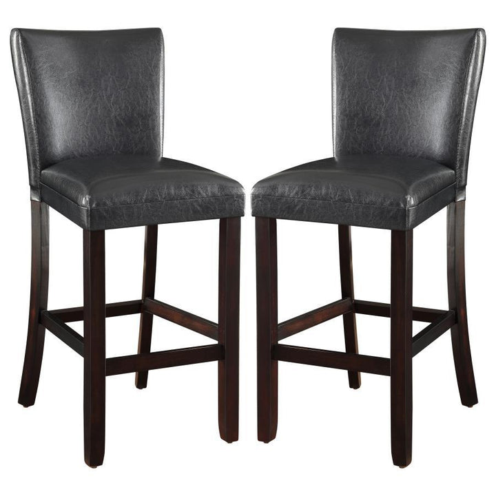 Alberton - Leatherette Upholstered Bar Chair (Set of 2) - Black