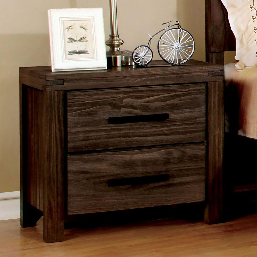 Rexburg - Nightstand - Wire - Brushed Rustic Brown