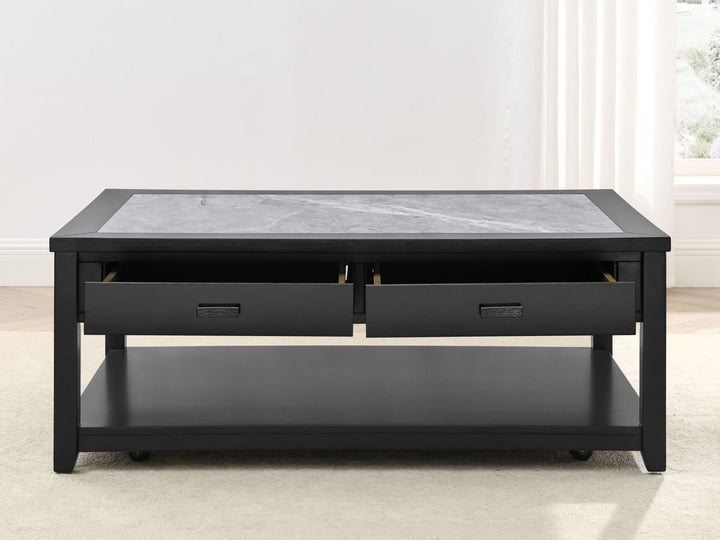 Garvine - Sintered Stone Coffee Table - Black