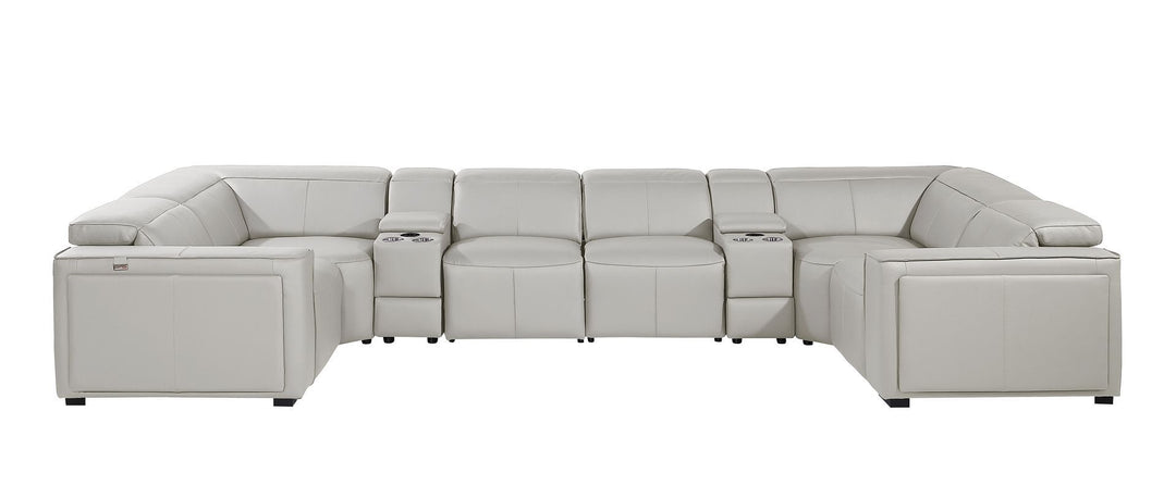1224 - 8-Piece U-Shaped Sectional Sofa In With 2 Power Recliners &amp; Power Headrests