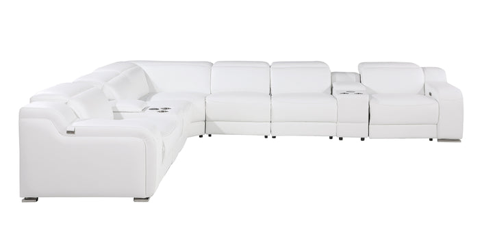 1116 - Power Reclining Italian Leather Sectional