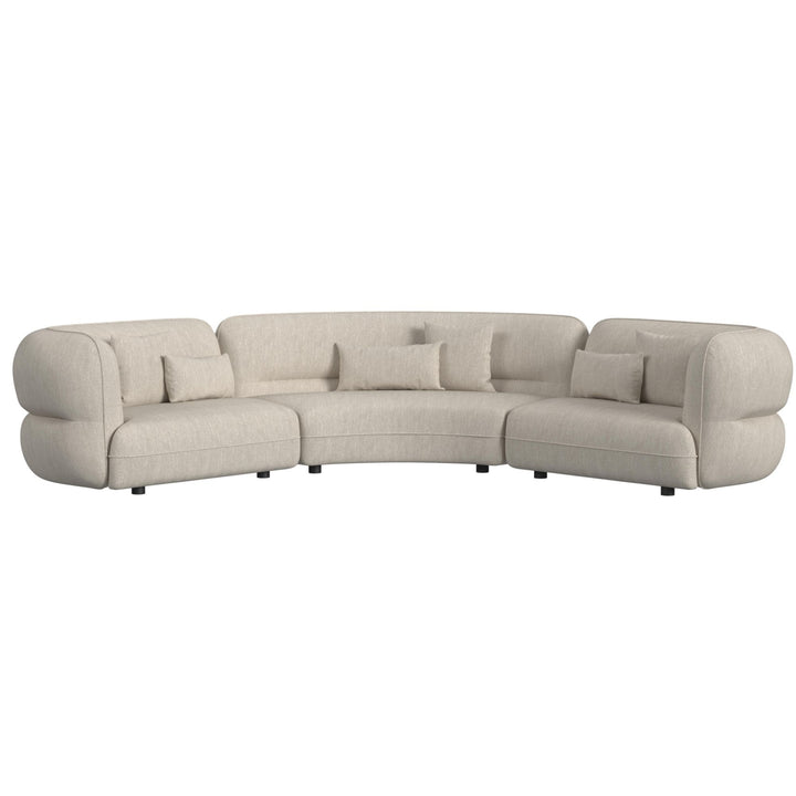 Four Seasons - Sectional Set With 6 Pillows - Camel