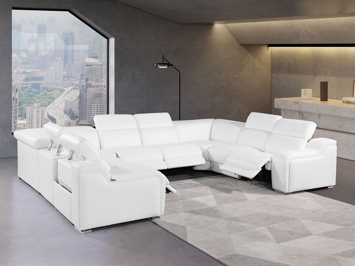 1116 - 8-Piece U-Shaped Sectional Sofa In With 4 Power Recliners &amp; Power Headrests