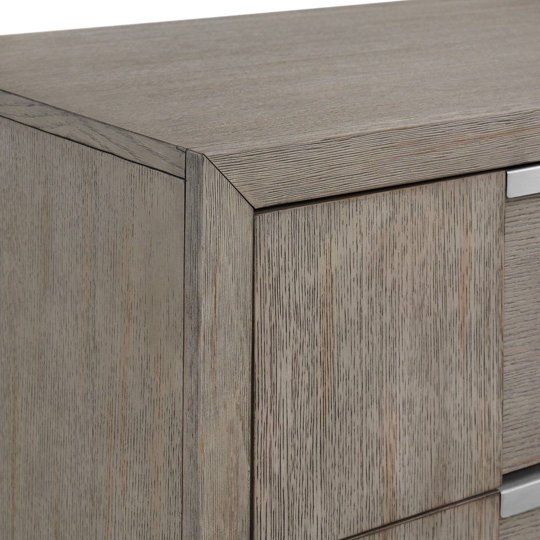 Kelis - 3 Drawer Nightstand With USB - Gray