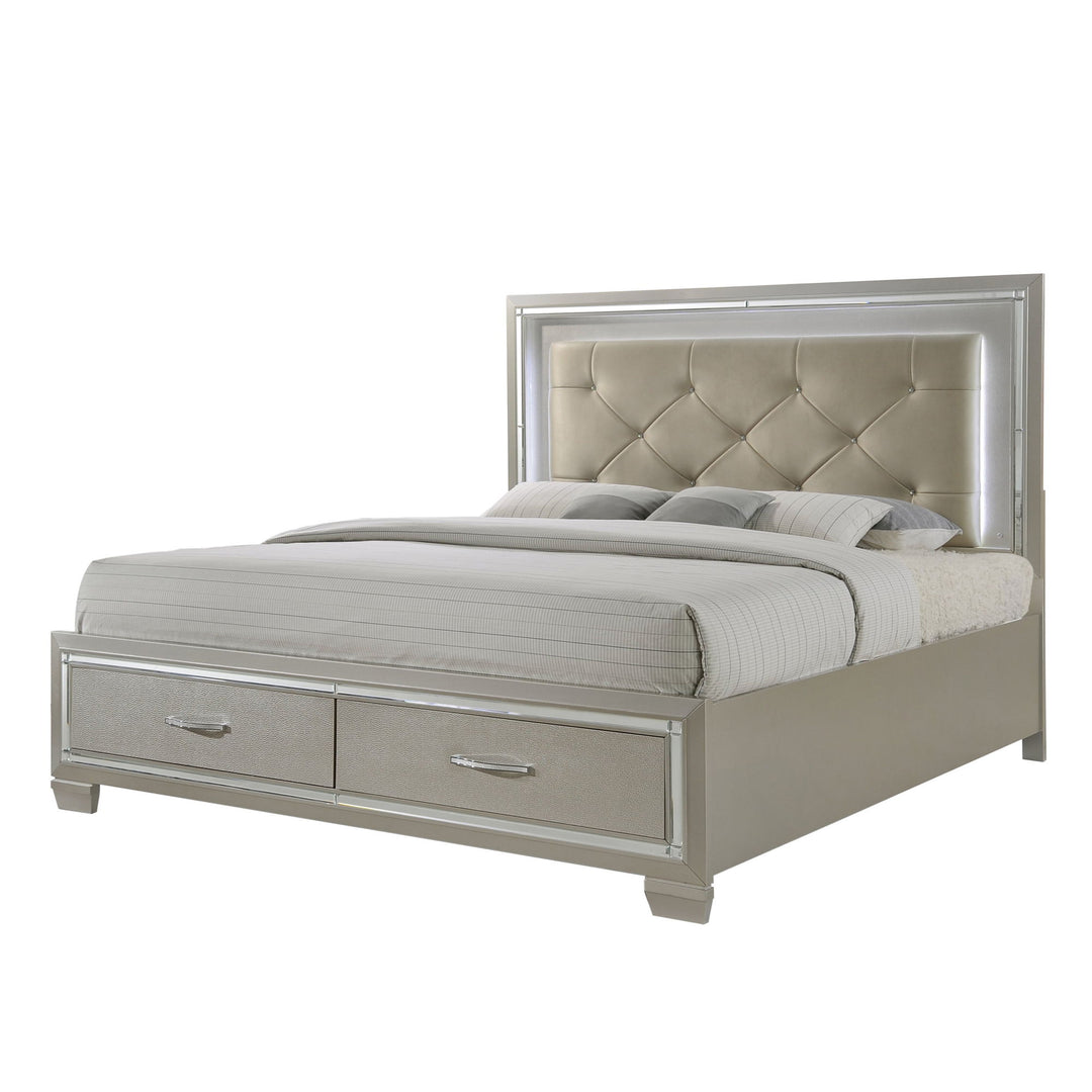 Platinum - Platform Storage Bedroom Set