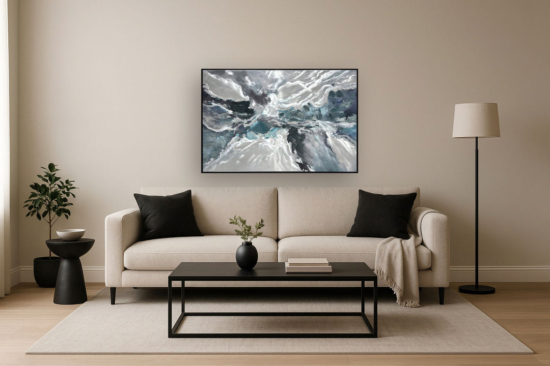 Glacial Rhapsody - 32" x 47" Framed Wall Art