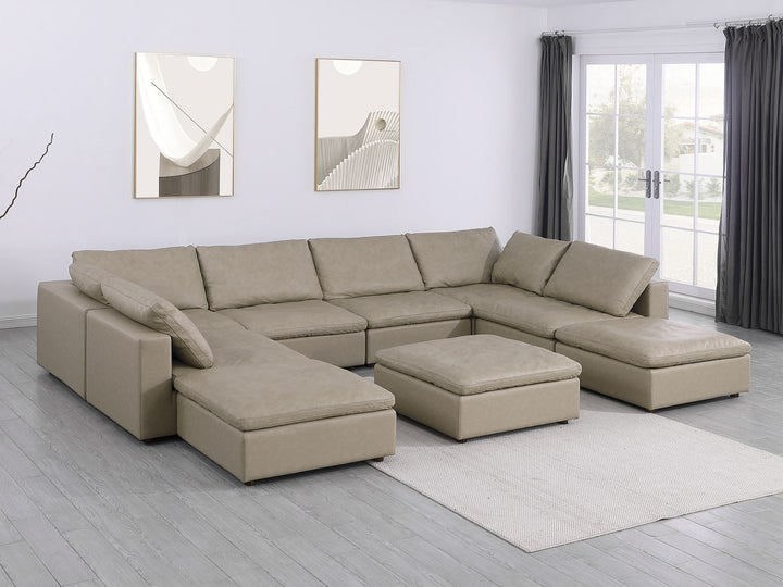 1100 - Top-Grain Italian Leather 9-Piece Sectional With Chaise