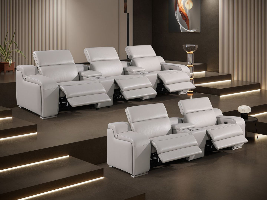 1116 - 8-Piece Modular Power Reclining Sofa, Loveseat &amp; Chair Set In With 5 Power Recliners &amp; Power Headrests