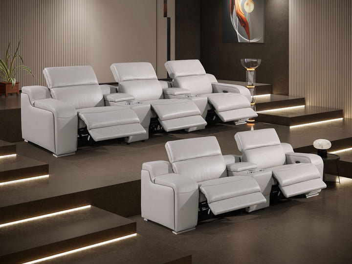 1116 - 8-Piece Modular Power Reclining Sofa, Loveseat &amp; Chair Set In With 5 Power Recliners &amp; Power Headrests