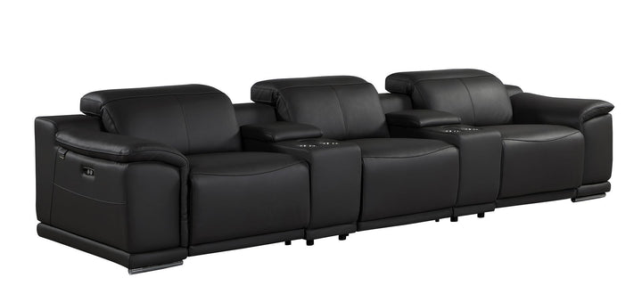 9762 - 5-Piece Modular Power Reclining Sofa And Loveseat Set With 3 Power Recliners In