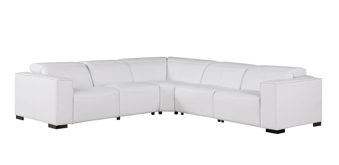 1208 - Leather Reclining Set (Sofa &amp; Loveseat With 4 Power Recliners)