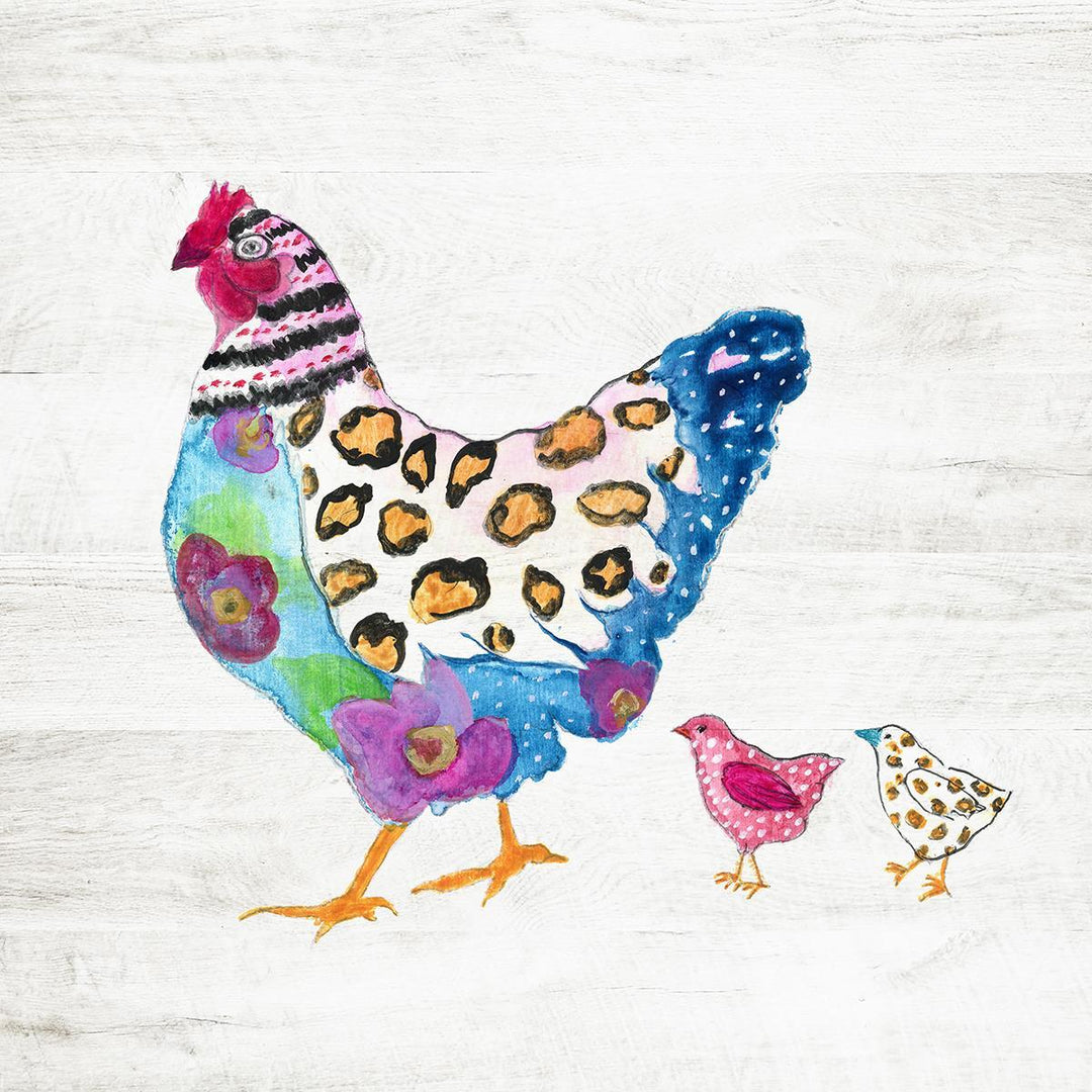 Funky Chicken By Tava Studios (Framed) (Small) - Light Blue