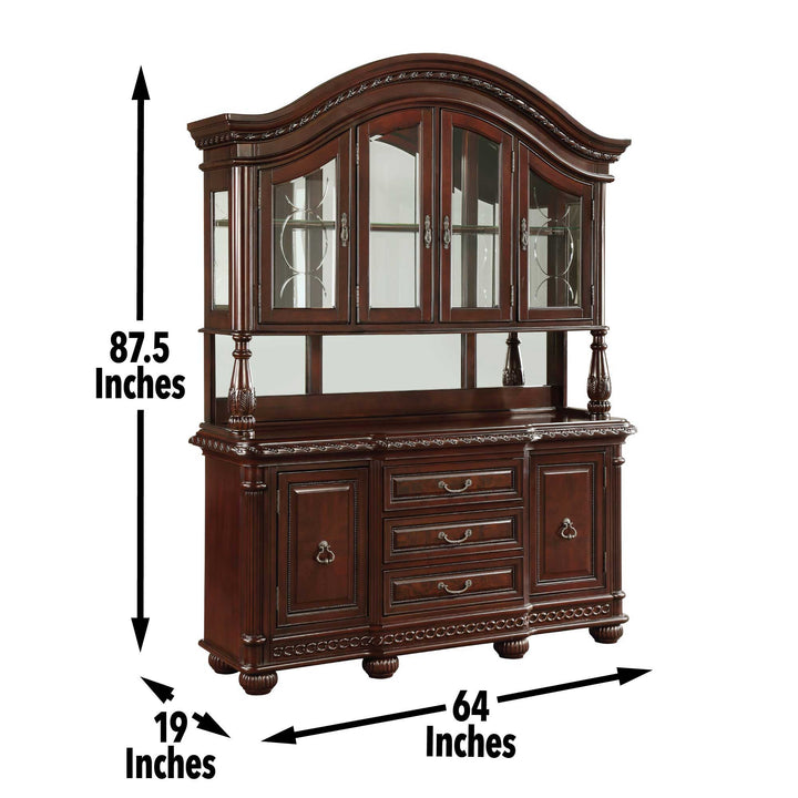 Antoinette - Buffet and Hutch - Dark Brown