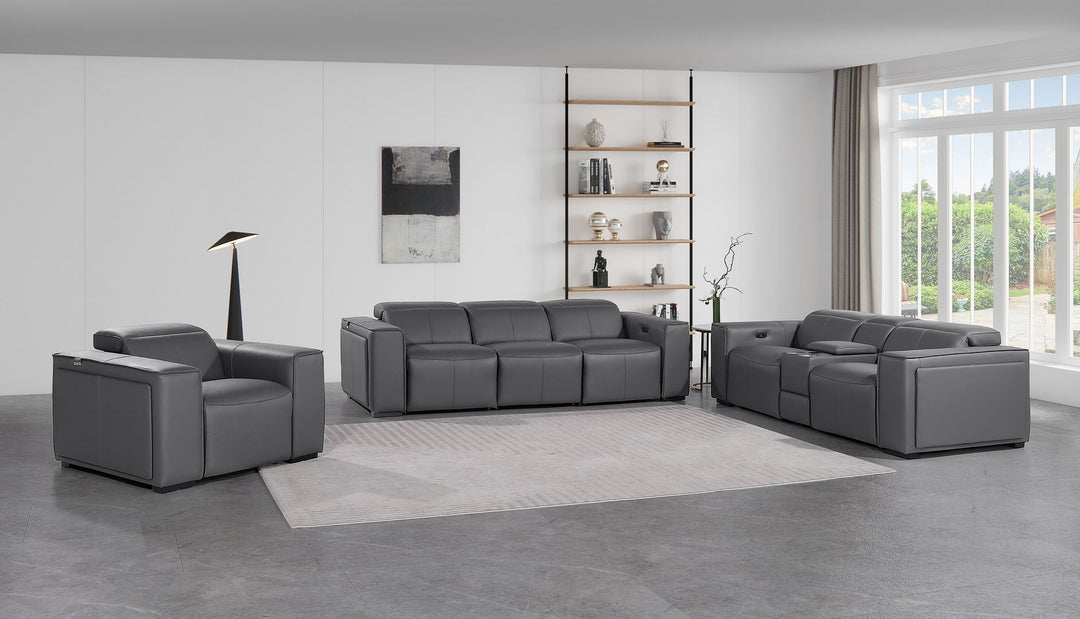 1224 - 7-Piece Modular Power Reclining Sofa, Loveseat & Chair Set In With 6 Power Recliners & Power Headrests