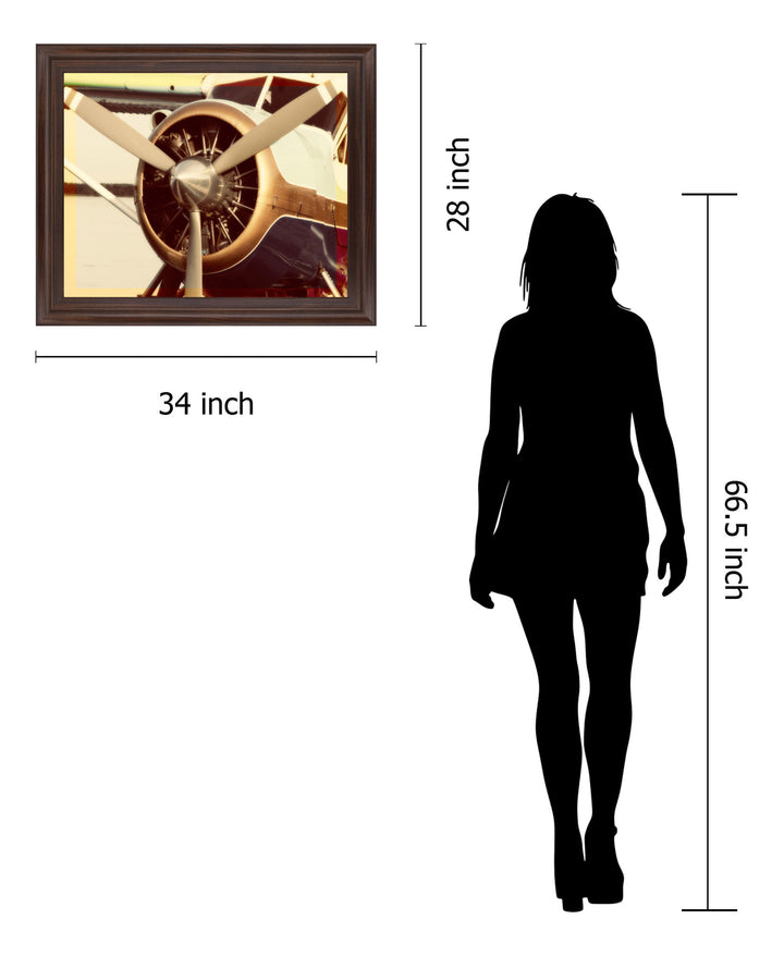 Nostalgic Aviator - 28" x 34" Framed Wall Art