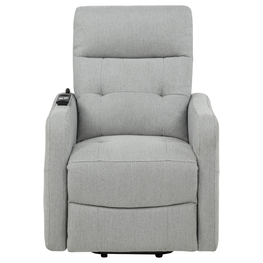 Dayes Upholstered Power Lift Recliner Chair Light Grey