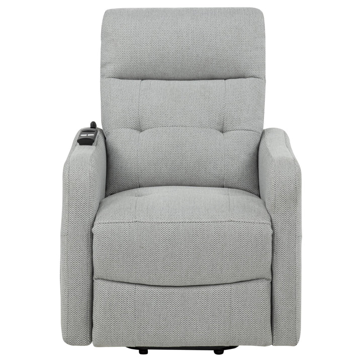Dayes Upholstered Power Lift Recliner Chair Light Grey