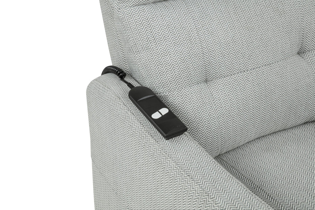 Dayes Upholstered Power Lift Recliner Chair Light Grey