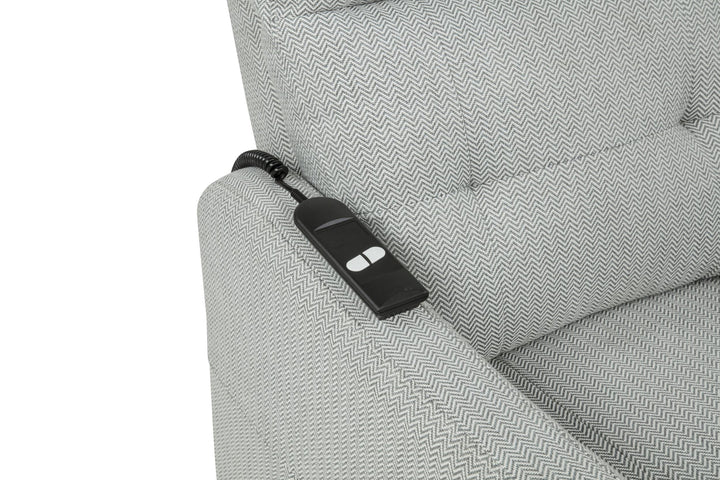 Dayes Upholstered Power Lift Recliner Chair Light Grey