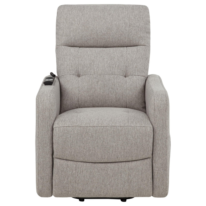 Dayes Upholstered Power Lift Recliner Chair Taupe