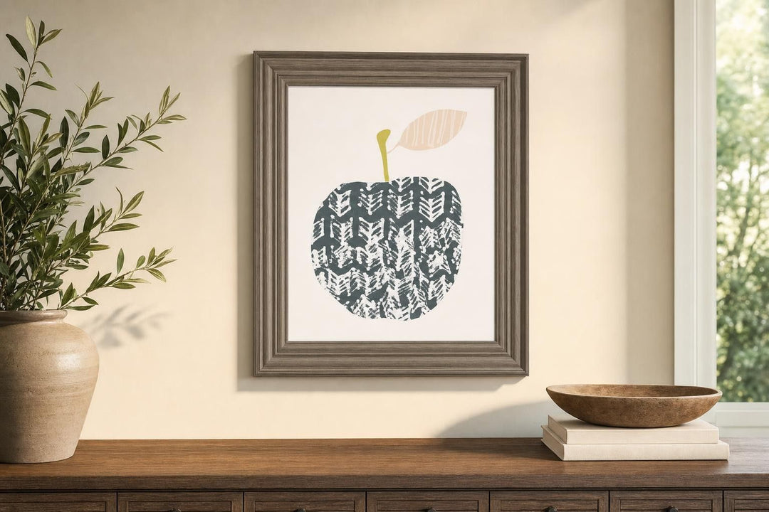 22x26 Cut Paper Fruit II By June Erica Vess - Dark Gray