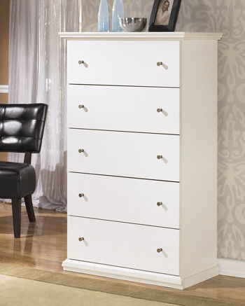 Bostwick - White - Five Drawer Chest