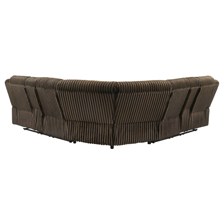 Atkinson Upholstered Reclining Sectional Sofa Chocolate
