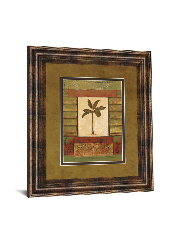 Classic Palm Il By Rebecca Burton - Framed Print Wall Art - Green