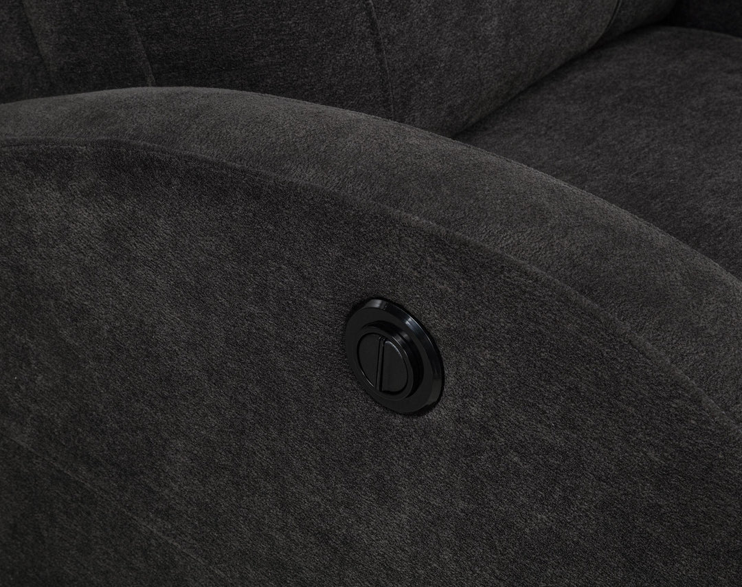 Grant Fabric Upholstered Power Recliner Chair Charcoal Grey