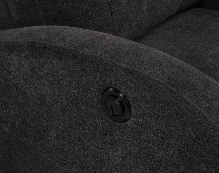 Grant Fabric Upholstered Power Recliner Chair Charcoal Grey