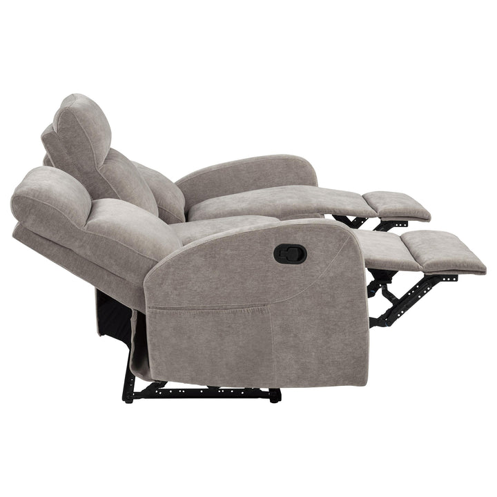 Hamilton Chenille Manual Reclining Sofa Sand