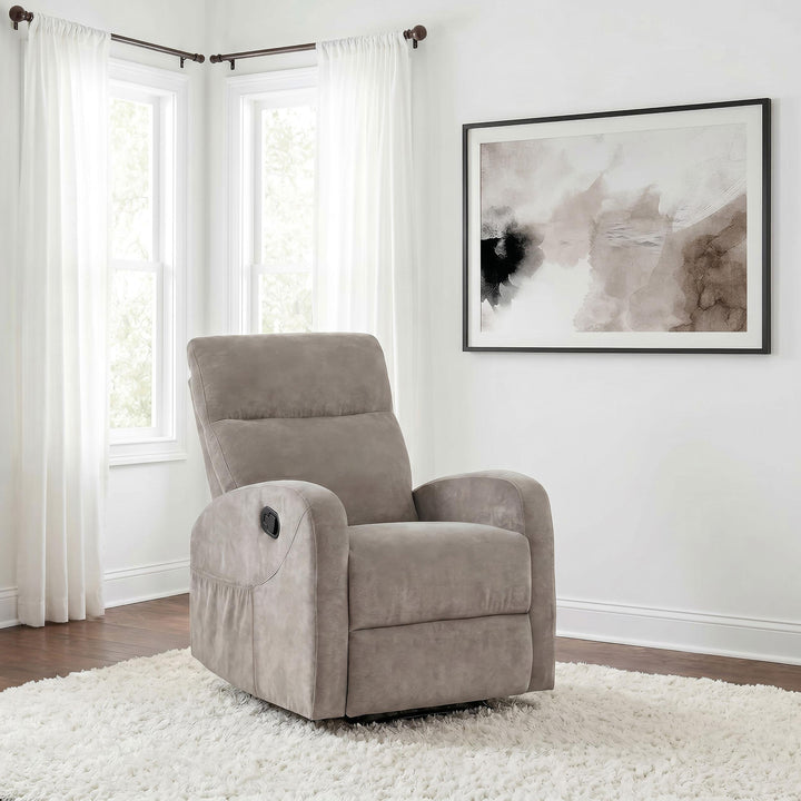 Hamilton Chenille Manual Recliner Sand