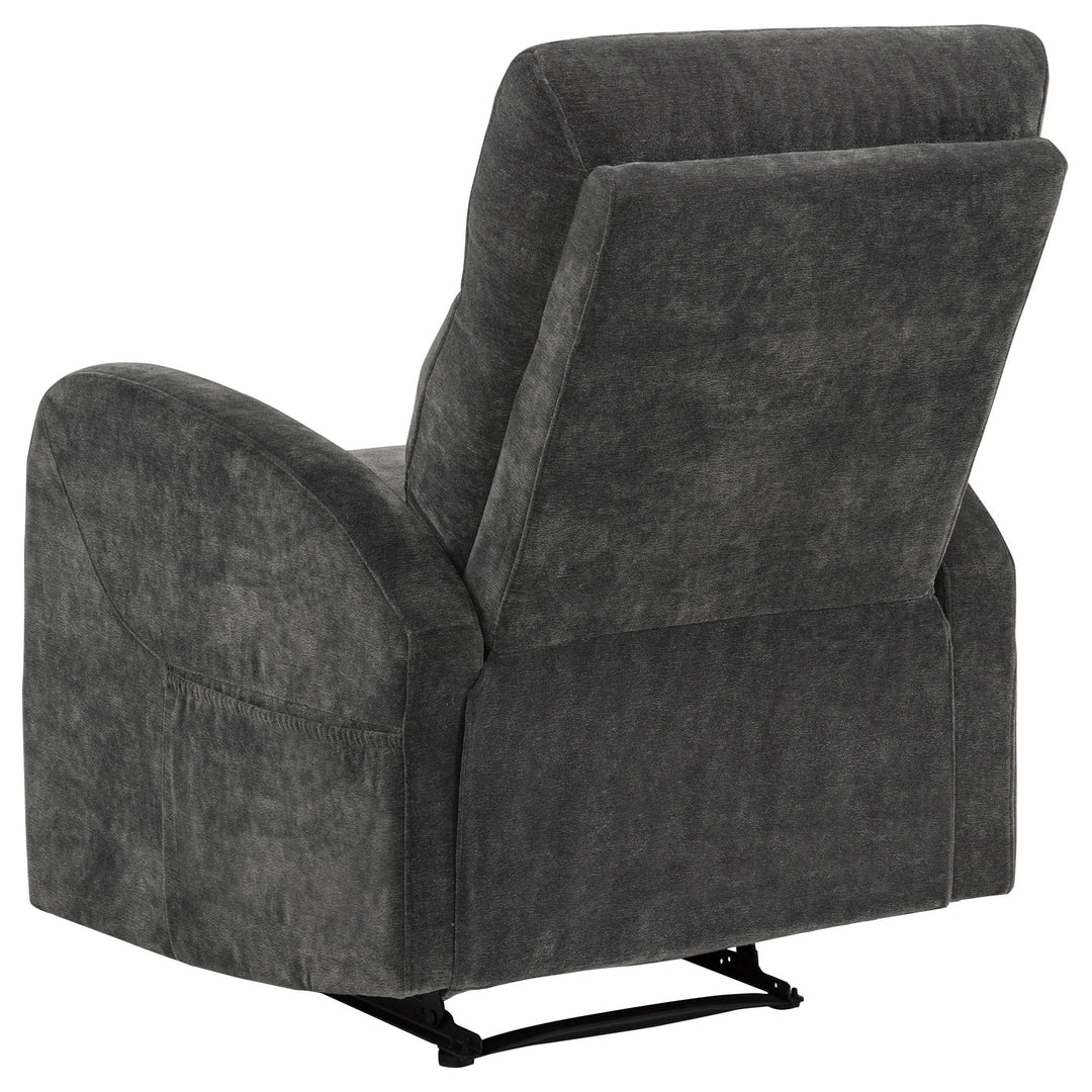 Hamilton 3-piece Chenille Manual Reclining Sofa Set Charcoal Grey