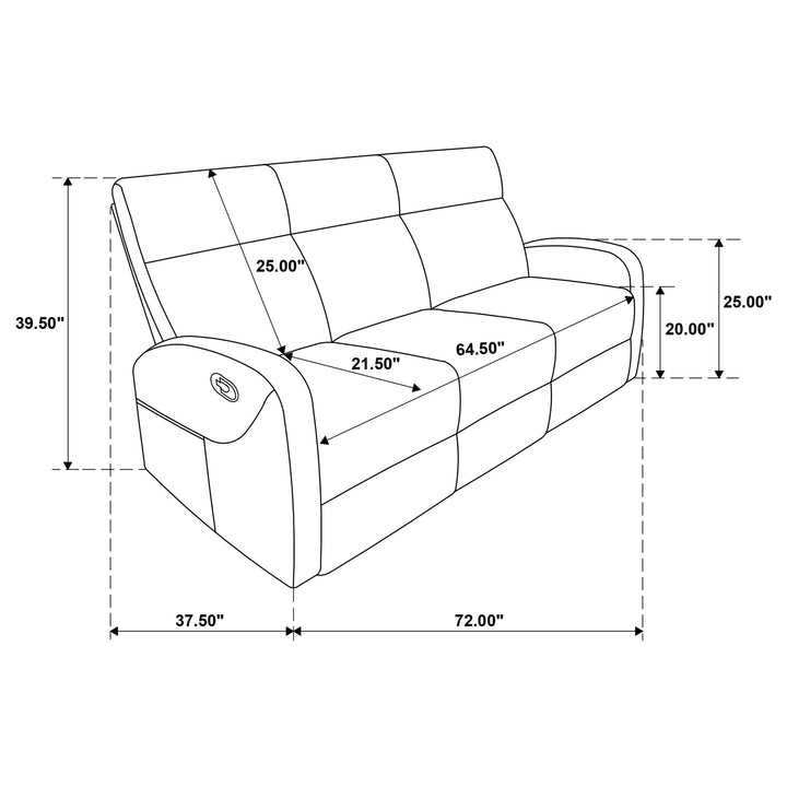 Hamilton Chenille Manual Reclining Sofa Charcoal Grey